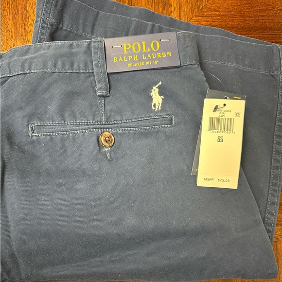 Polo by Ralph Lauren Slate Blue Flat Front Shorts - Picture 4 of 4